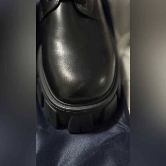 Prada Women's Black Combat Boots Monolith - Picture 11 of 12